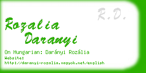 rozalia daranyi business card