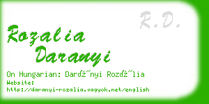 rozalia daranyi business card